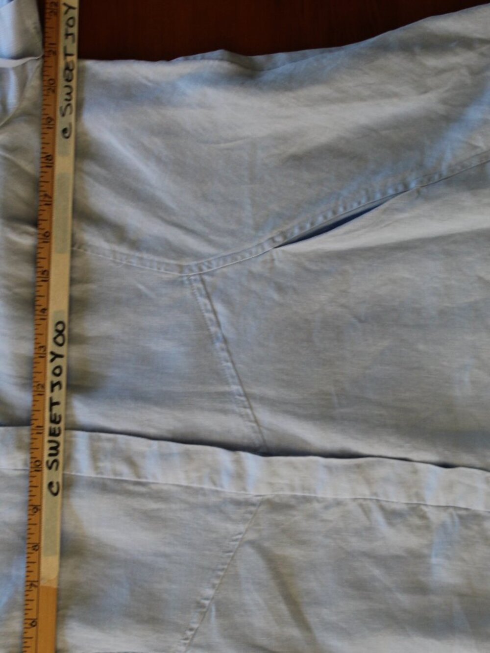NWOT J.Jill 100% Linen Button Front Short Sleeve Dress w/ Pockets Light Blue Med - Picture 9 of 11